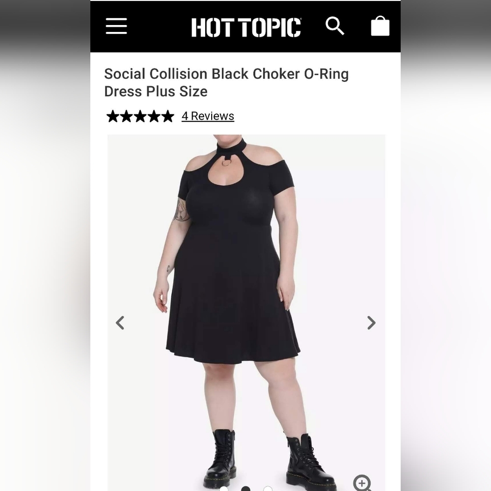 Hot Topic Social Collision O-Ring dress Size 3X